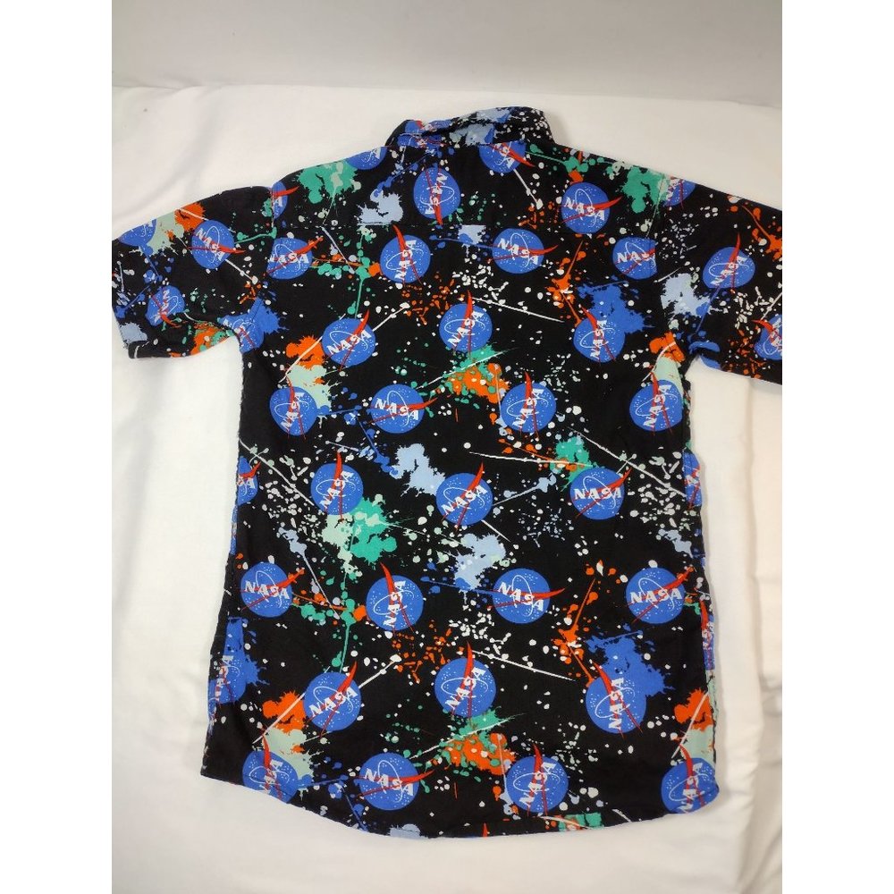 Triumph Over Tragedy Nasa Shirt Boys size 10/12 Med button front short sleeve - Picture 8 of 10